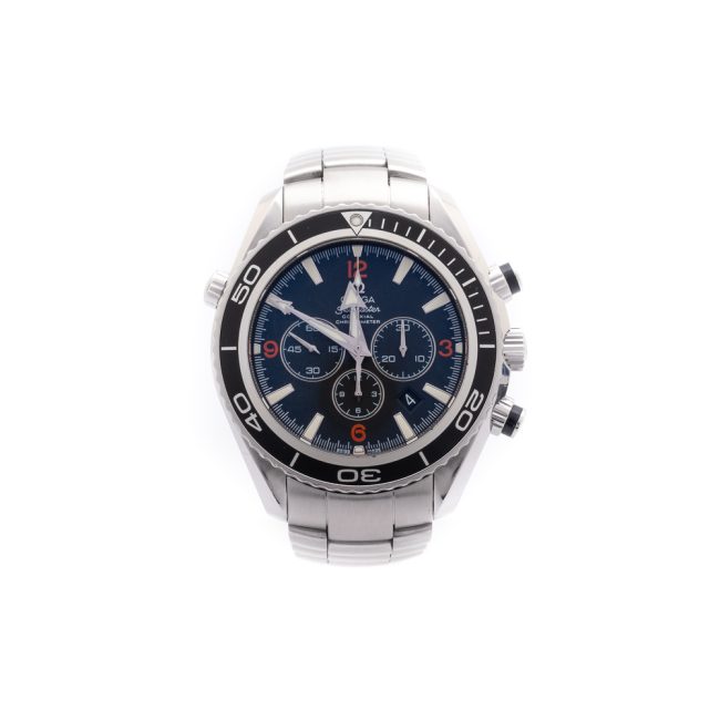 Omega Seamaster Planet Ocean 600M Co‑Axial Chronometer Chronograph 45.5mm – Käytetty - Kellomesta Oy